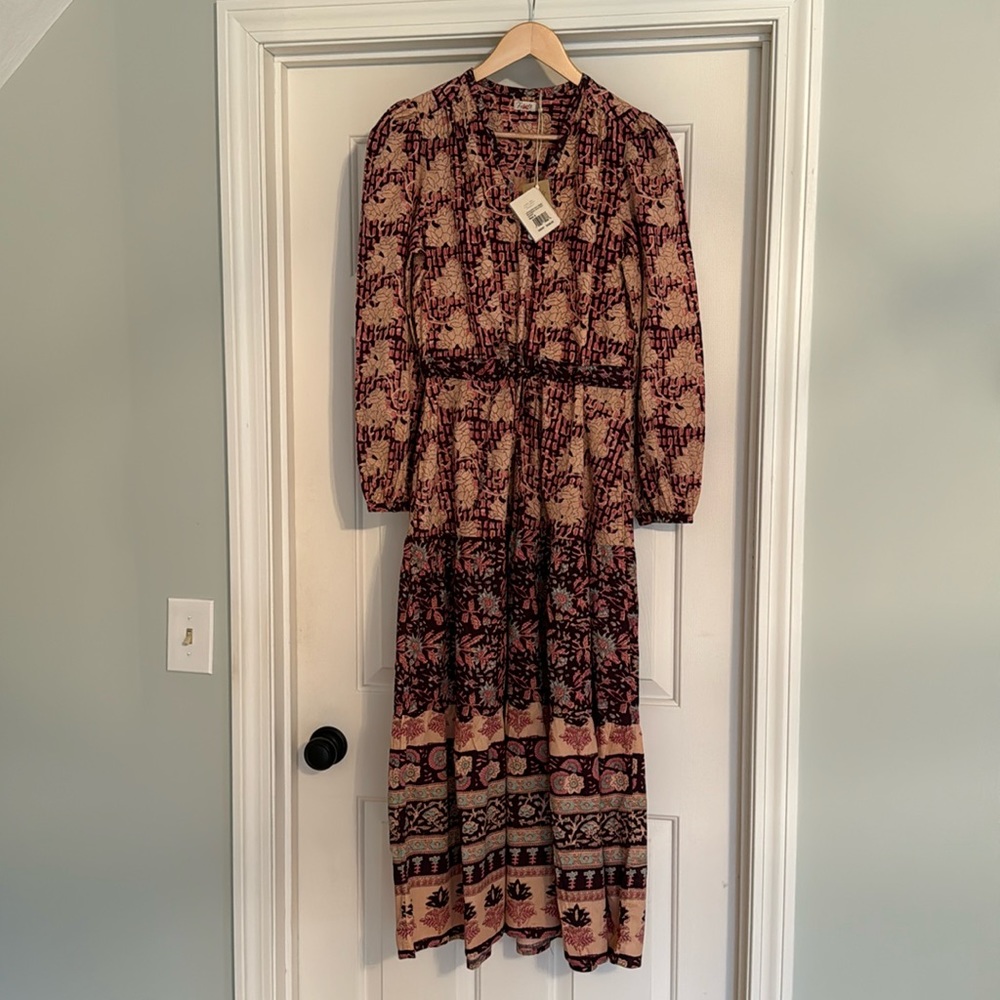 NWT Faherty Idina Block Print Dress